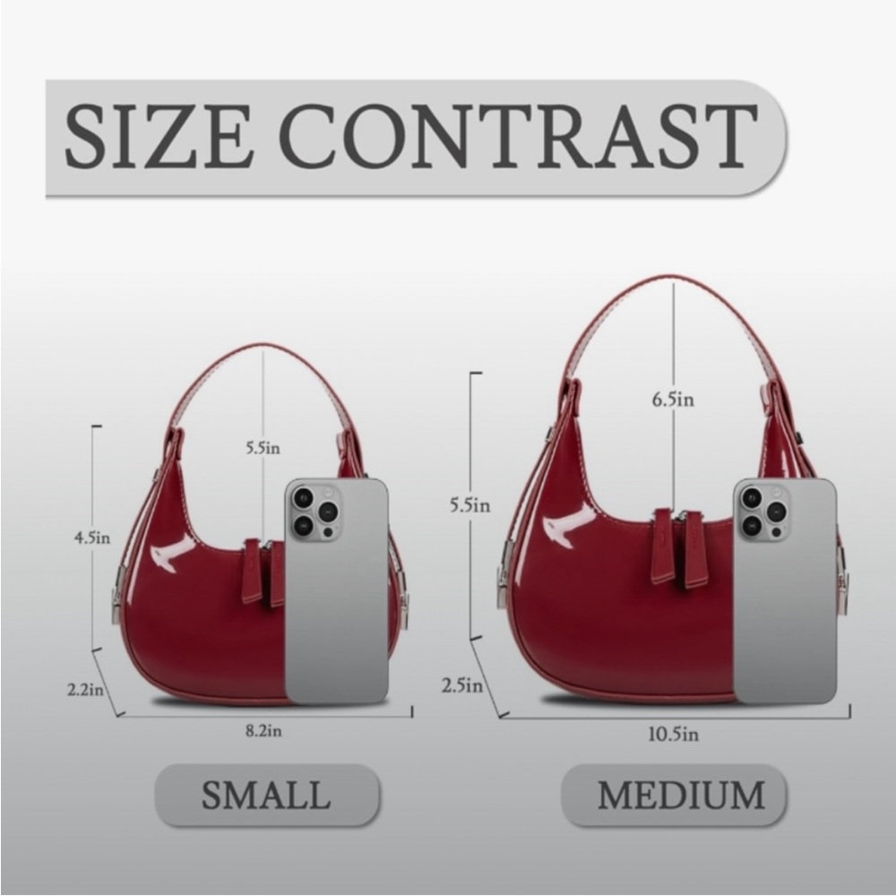 Elegant Red Women's Bag - Picture 5 of 9